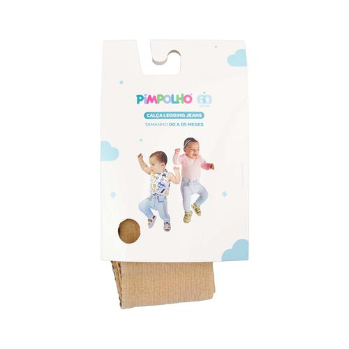 Calça legging jeans 00-05 meses unissex Pimpolho