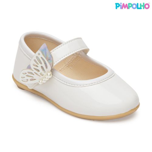 Sapatilha batizado infantil pimpolho branca
