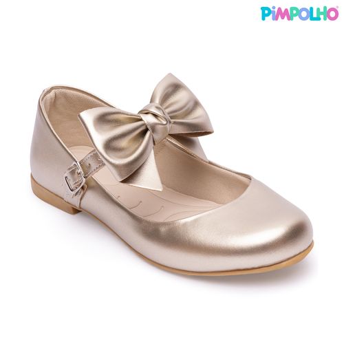 Sapatilha filó infantil Pimpolho dourada