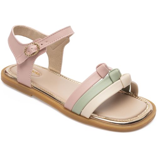 Sandália infantil arco iris Pimpolho nude