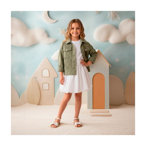 Sandália infantil boneca Pimpolho off white