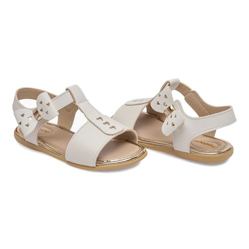 Sandália infantil batizado love pimpolho branca