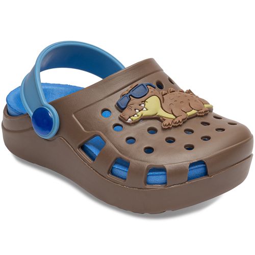 Sandália infantil Pimpolho babuche marrom/azul