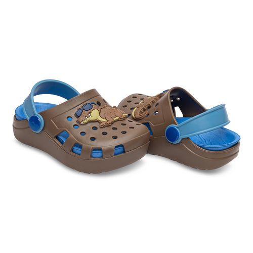 Sandália infantil Pimpolho babuche marrom/azul