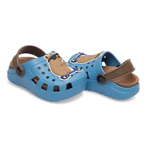 Sandália infantil Pimpolho babuche azul/marrom