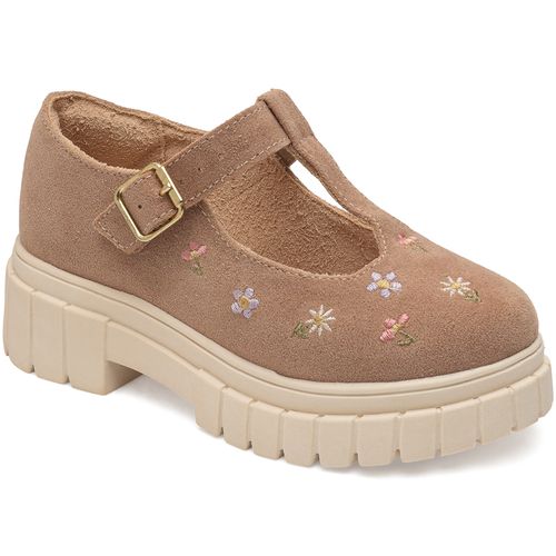 Sapatilha flora infantil Pimpolho marrom