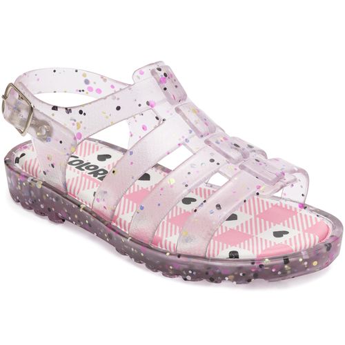 Sandália infantil pimpolho lilas glitter