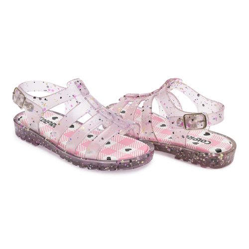 Sandália infantil pimpolho lilas glitter