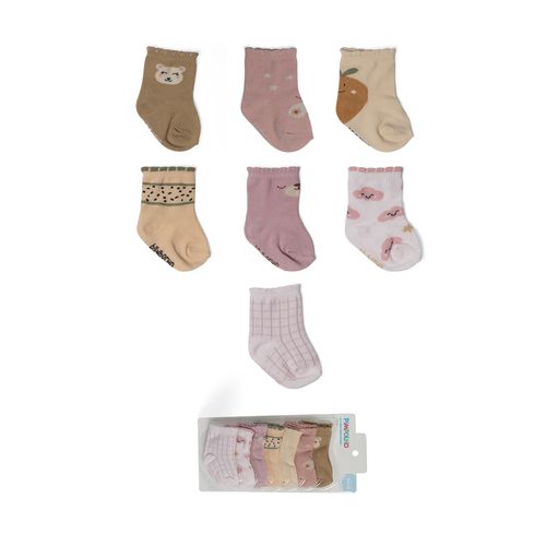 Kit meia semaninha com 7 pares 00-15 fem Pimpolho