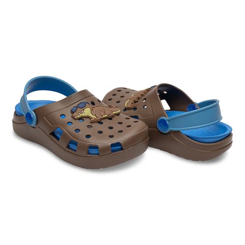 Sandália infantil Pimpolho babuche marrom/azul
