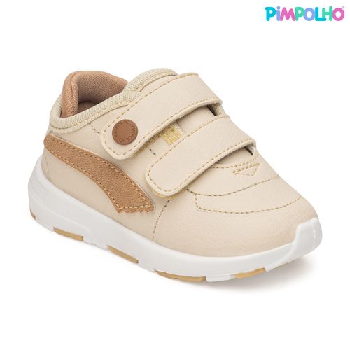 Tênis sport jogging pimpolho bege