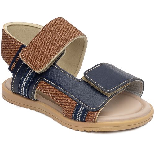 Sandália infantil brisa Pimpolho marrom/marinho