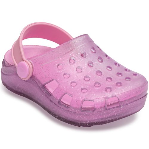 Sandália infantil Pimpolho babuche lilás/rosa