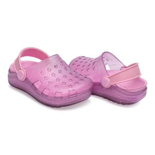 Sandália infantil Pimpolho babuche lilás/rosa