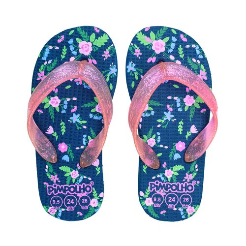 Sand praiana kids Marinho/Flores fem Pimpolho