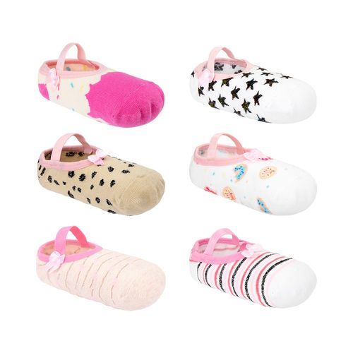 Meia sapatilha colorida antiderrapante 31-34 feminino Pimpolho