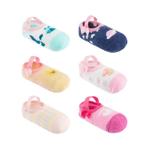 Meia sapatilha colorida antiderrapante 26-30 feminino Pimpolho