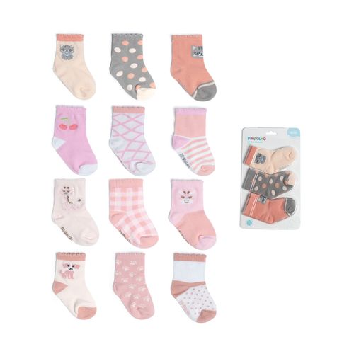 Kit meia presente C/3 prs 16-20 feminino Pimpolho