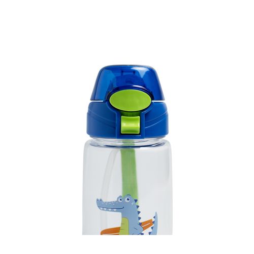 Garrafa cristal bico ergonômico azul/jacaré 500ML masc Pimpolho