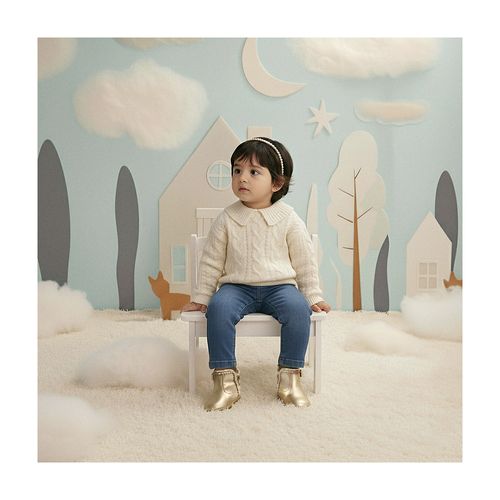 Bota charme infantil Pimpolho dourada