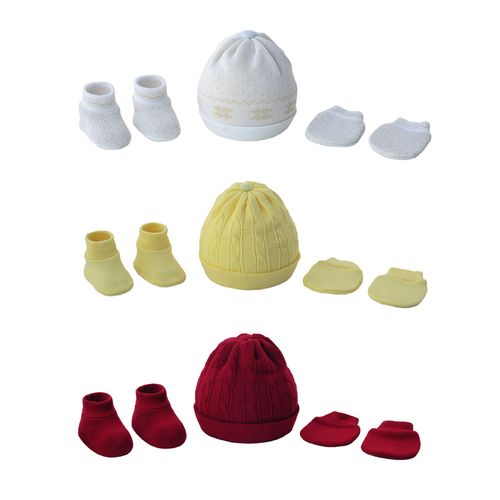 Kit gorro luva e sapato RN unissex Pimpolho