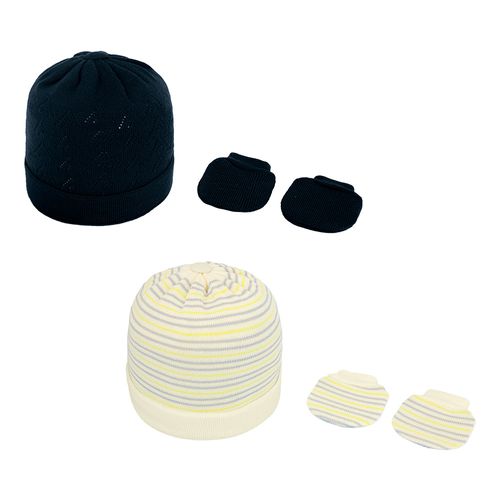 Kit gorro e luva RN masculino Pimpolho