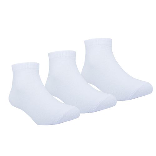 Kit meia lisa 3 prs/tag cano baixo 31-34 branca unissex Pimpolho