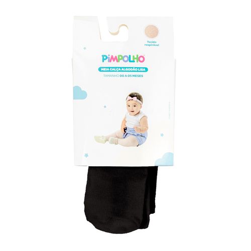 Meia calça algodão lisa 00 A 05 Meses feminino Pimpolho