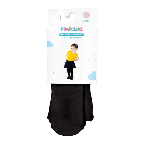 Meia calça algodão lisa 06 A 24 Meses feminino Pimpolho