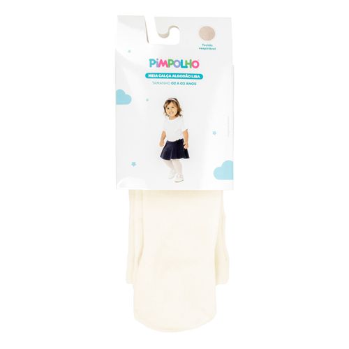 Meia calça algodão lisa 02 A 03 anos feminino Pimpolho