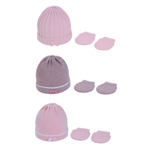 Kit gorro e luva RN feminino Pimpolho