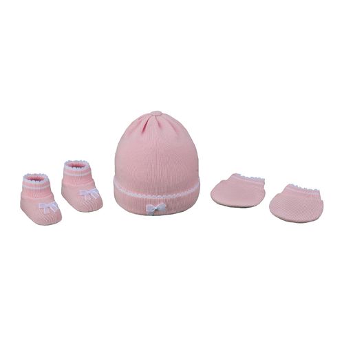 Kit gorro luva e sapato RN feminino Pimpolho