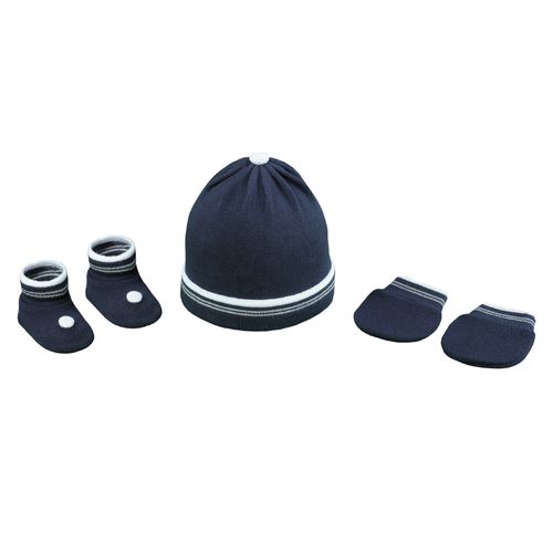 Kit gorro luva e sapato RN masculino Pimpolho