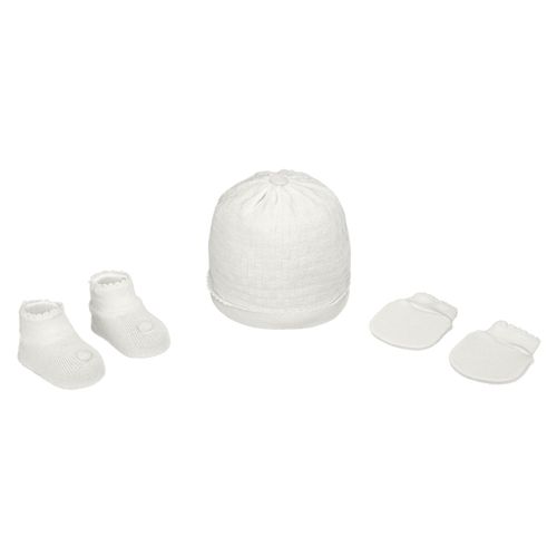 Kit gorro luva e sapato RN unissex Pimpolho