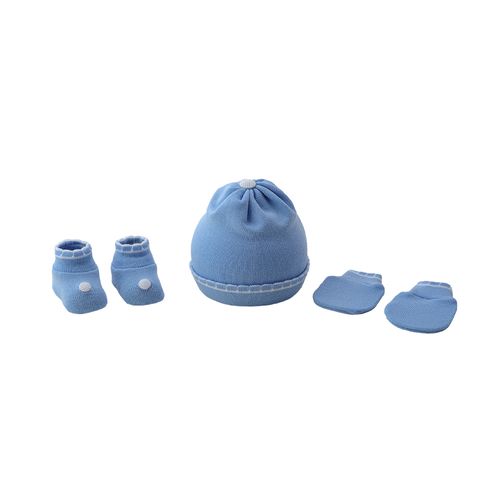 Kit gorro luva e sapato RN masculino Pimpolho