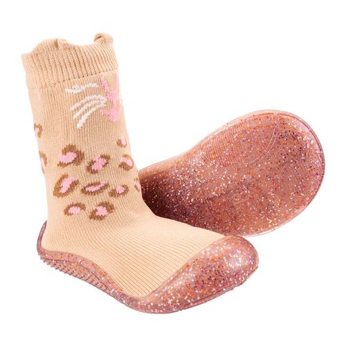 Meia comfort ludica marrom tigresa feminina Pimpolho