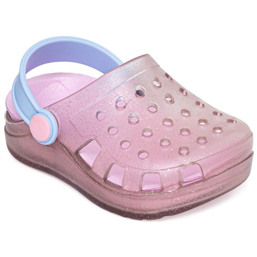 Sandália infantil Pimpolho babuche rosa glitter