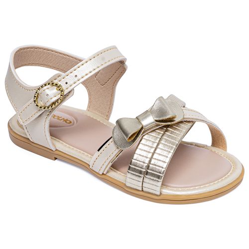 Sandália infantil glam Pimpolho dourada