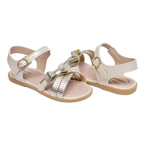Sandália infantil glam Pimpolho dourada