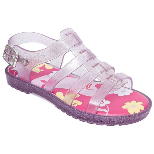 Sandália gladiadora infantil lilas glitter