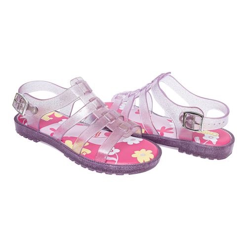 Sandália gladiadora infantil lilas glitter