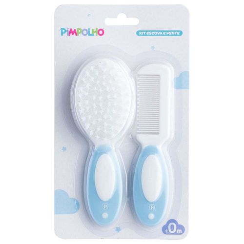 Kit escova e pente para bebê masculino Pimpolho