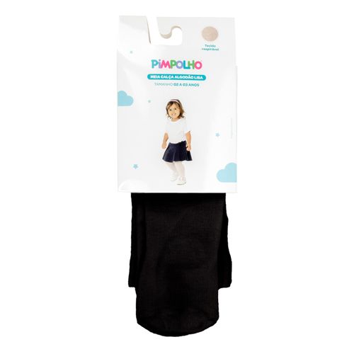 Meia calça algodão lisa 02 A 03 anos feminino Pimpolho