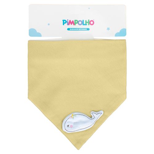 Babador bandana bichinho baleia masculino Pimpolho