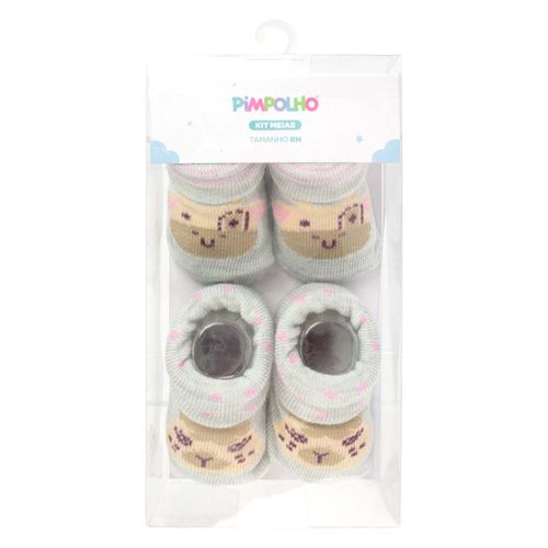 Kit meia C/2 pares RN feminino Pimpolho