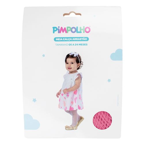 Meia calça arrastão 05-24 meses feminina Pimpolho