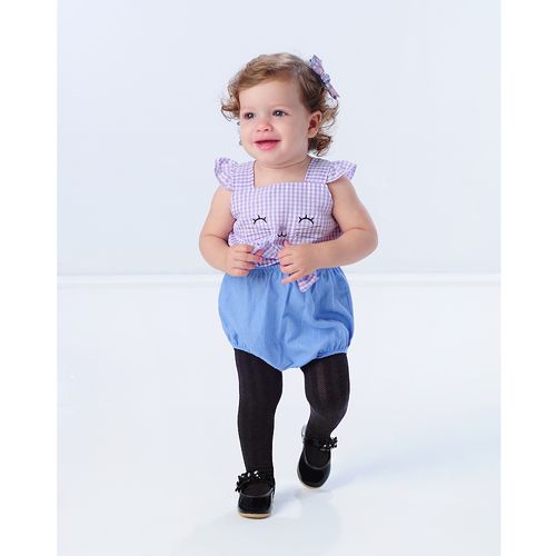 Meia calça algodão canelada 06 A 24 Meses feminino Pimpolho