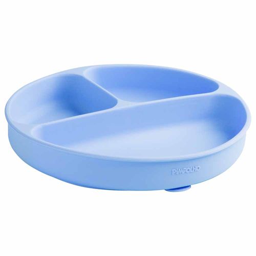 Prato de silicone com divisória e ventosa soft masculino Pimpolho