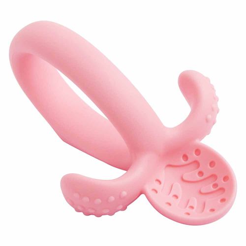 Colher de treinamento de silicone soft rosa feminino Pimpolho