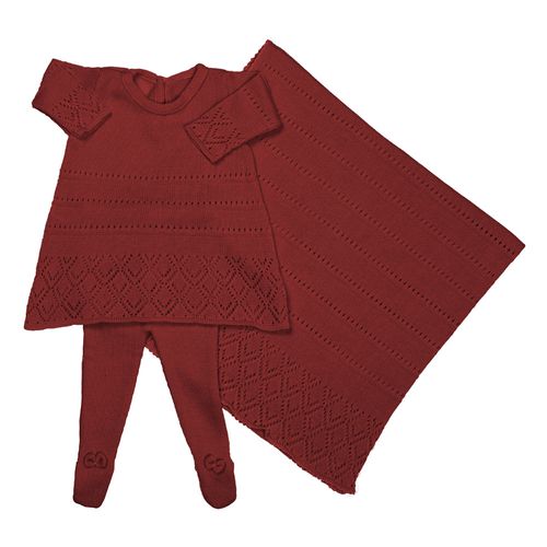 Kit Manta Vestido e Calça RN feminino Pimpolho